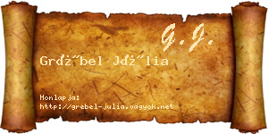 Grébel Júlia névjegykártya